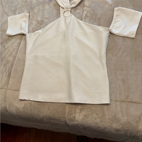 Sexy halter top with gold accent at choker neckline - Picture 6 of 6